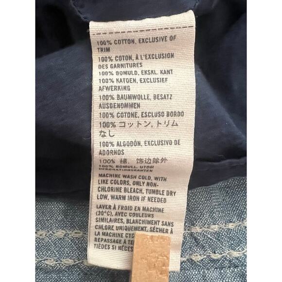 Abercrombie & Fitch Blue Chambray Smocked Elastic Waist Micro Miniskirt Size S/M - Picture 5 of 8